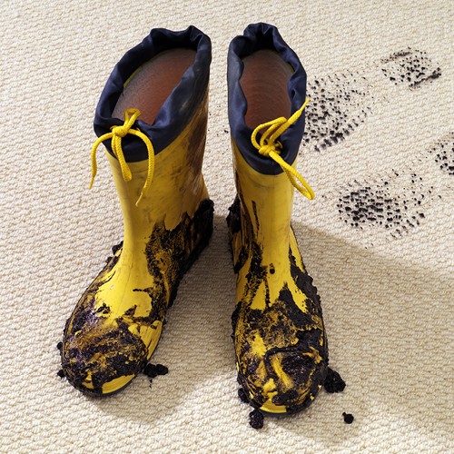 muddy boots in house | Floor Boys