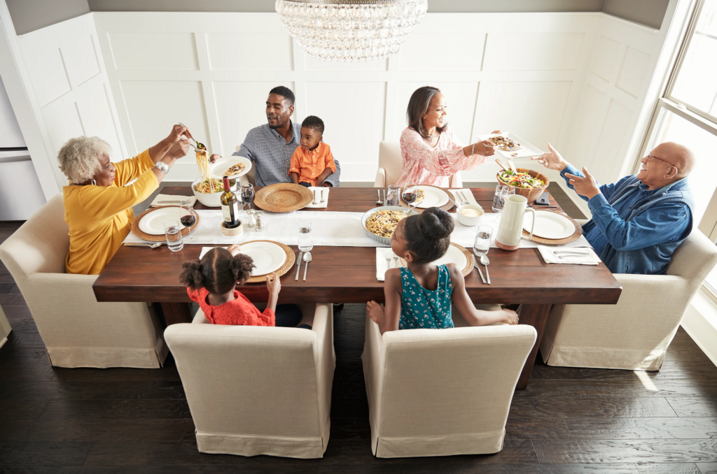 Family having breakfast at the dining table | Floor Boys