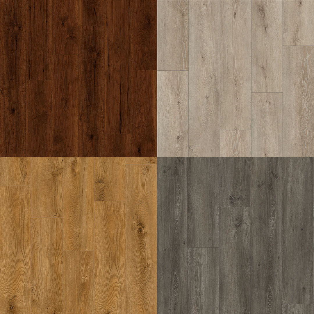 Color palette options for laminate flooring