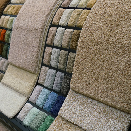 Carpet material options from a carpet display | Floor Boys